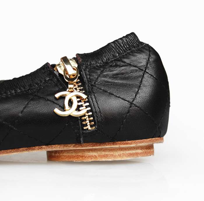 Replica Chanel Shoes 72203b black lambskin leather - Click Image to Close